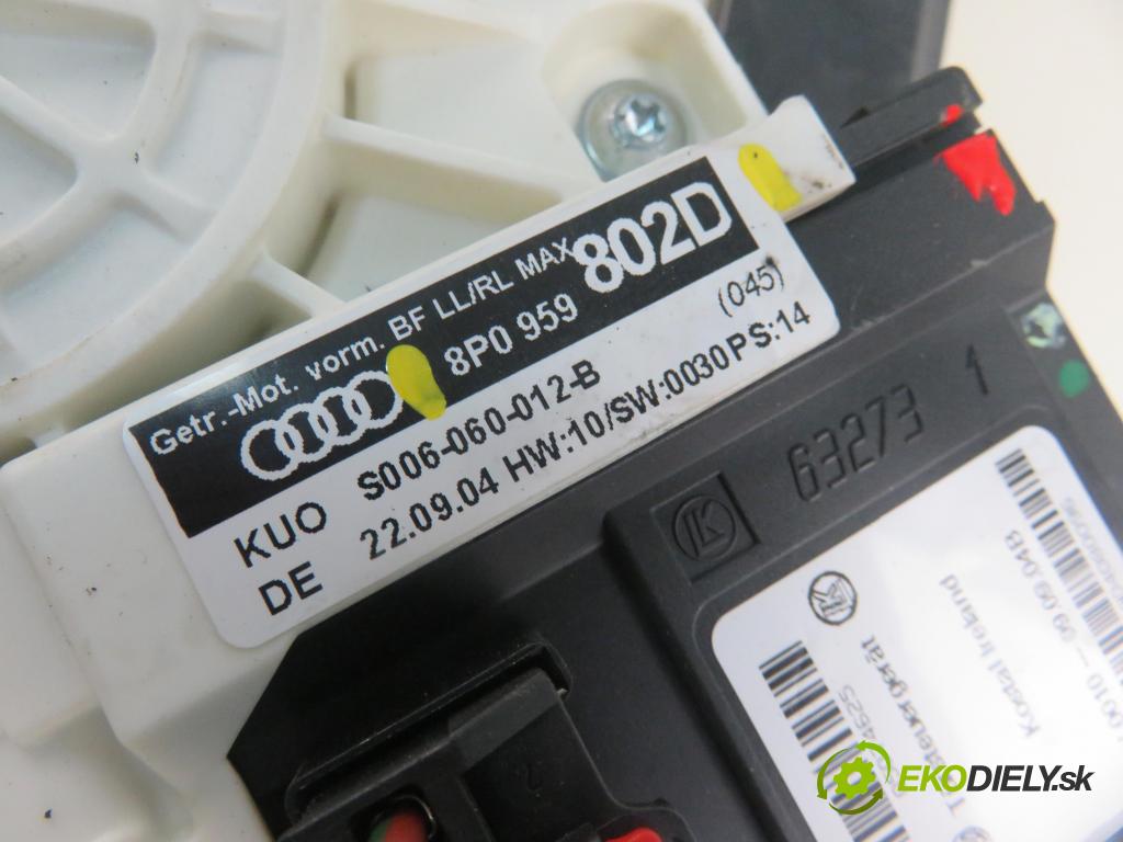 AUDI A3 (8P1) HB 2006 103,00 2.0 TDI PD 16V 140 1968,00 mechanismus oken PPE 3D 8P0959802D