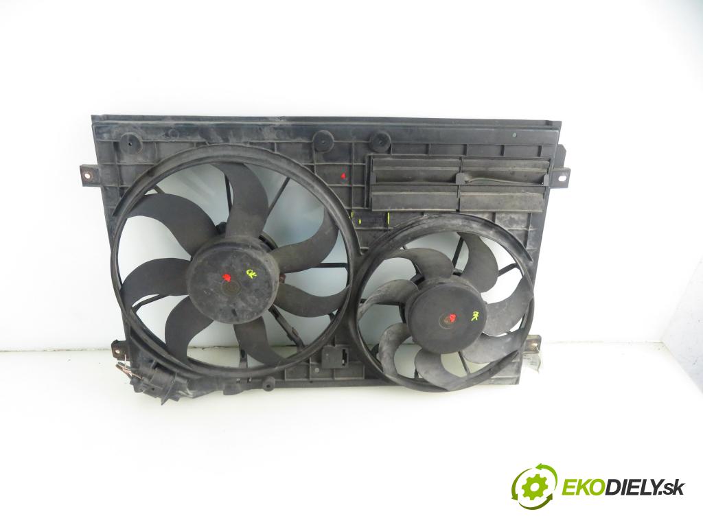 VW PASSAT B6 Variant (3C5) KOMBI 2007 125,00 2.0 TDI - BMR 1968,00 Ventilátor chladič klíma/voda 1K0121207AD ; 1K0121205J