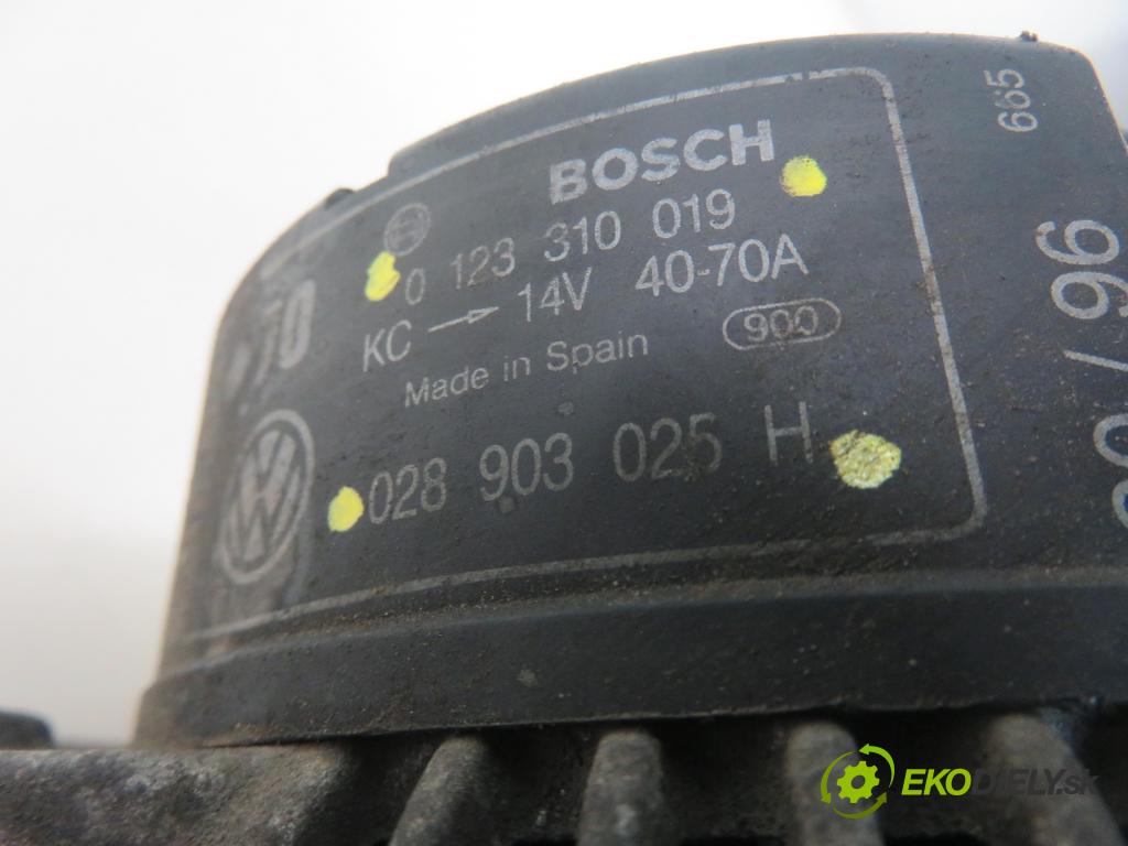 VW GOLF III (1H1) HB 1994 55,00 1.6 8V 75 - AEA 1598,00 Alternátor 028903025H ; 0123310019 (Alternátor)