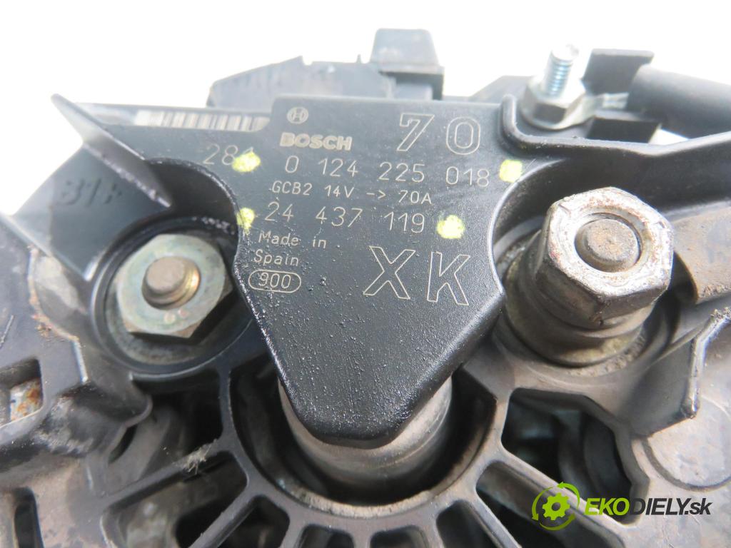 OPEL AGILA (A) (H00) HB 2002 43,00 1.0 12V - Z 10 XE 973,00 Alternátor 0124225018 ; 24437119 (Alternátory)