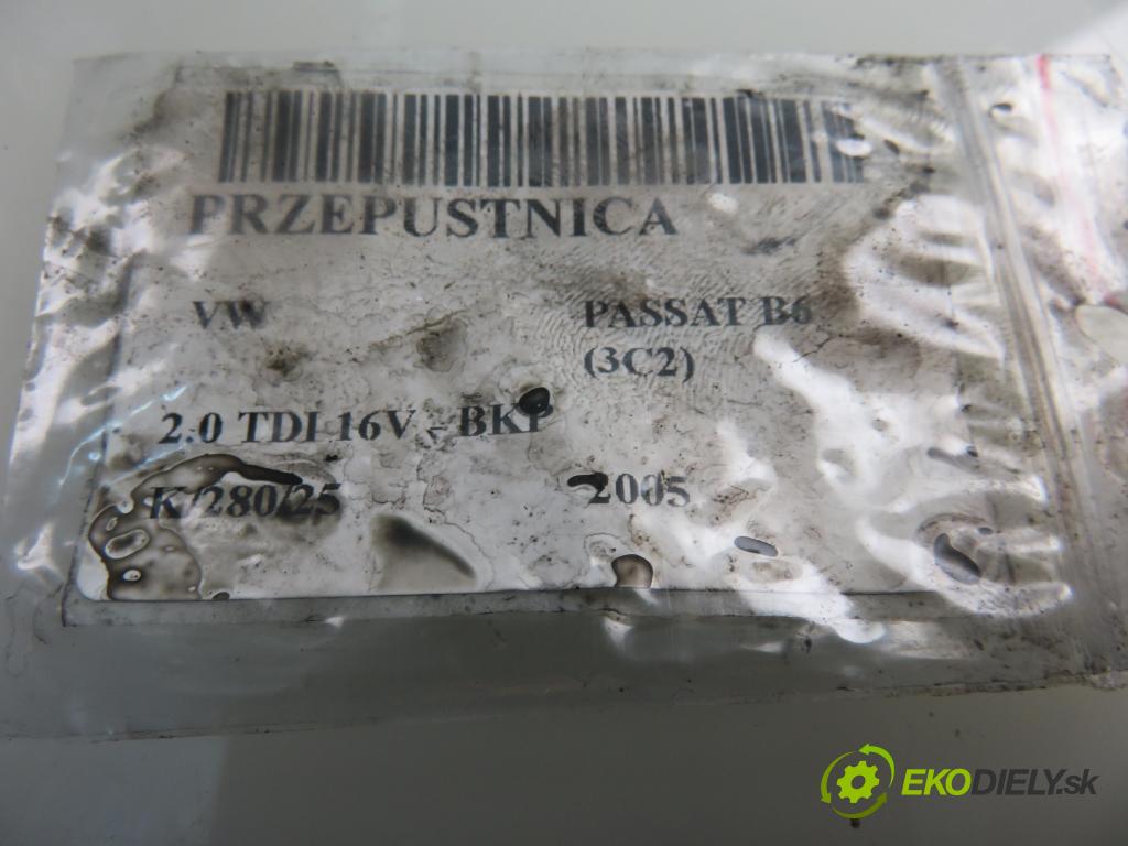 VW PASSAT B6 (3C2) SEDAN 2005 103,00 2.0 TDI 16V - BKP 1968,00 Škrtiaca klapka 038128063M (Škrtiace klapky)