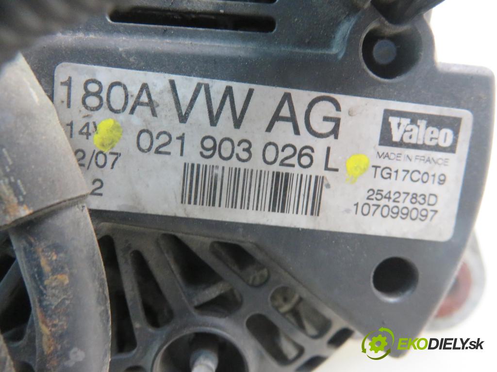 VW PASSAT B6 Variant (3C5) KOMBI 2008 103,00 2.0 TDI PD 8V 140 - BMP 1968,00 Alternátor 021903026L (Alternátory)