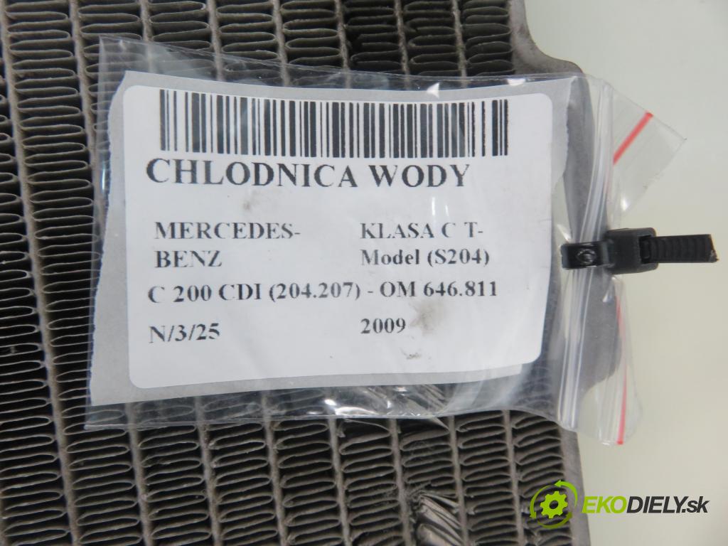 MERCEDES-BENZ KLASA C T-Model (S204) KOMBI 2009 100,00 C 200 CDI (204.207) - OM 646.811 2148,00 chladič vody 2045000403