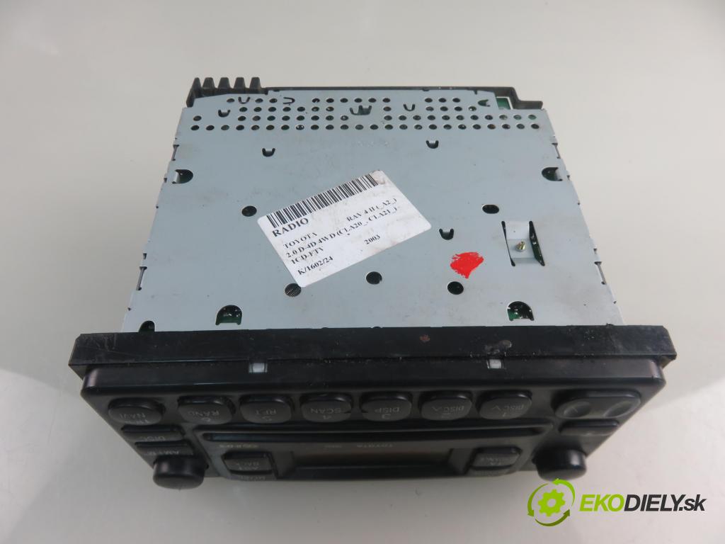 TOYOTA RAV 4 II (_A2_) SUV 2003 85,00 2.0 D-4D 4WD 116 - 1CD-FTV 1995,00 RADIO CD 8612042061