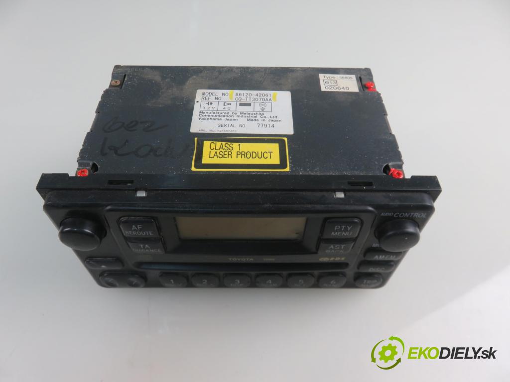 TOYOTA RAV 4 II (_A2_) SUV 2003 85,00 2.0 D-4D 4WD 116 - 1CD-FTV 1995,00 RADIO CD 8612042061