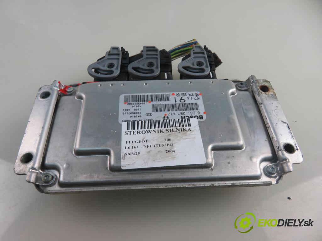 PEUGEOT 206 liftback (2A/C) HB 2004 80,00 1.6 16V - NFU (TU5JP4) 1587,00 Riadiaca jednotka Motor 0261207477 ; 9657499980 ; 9643218980