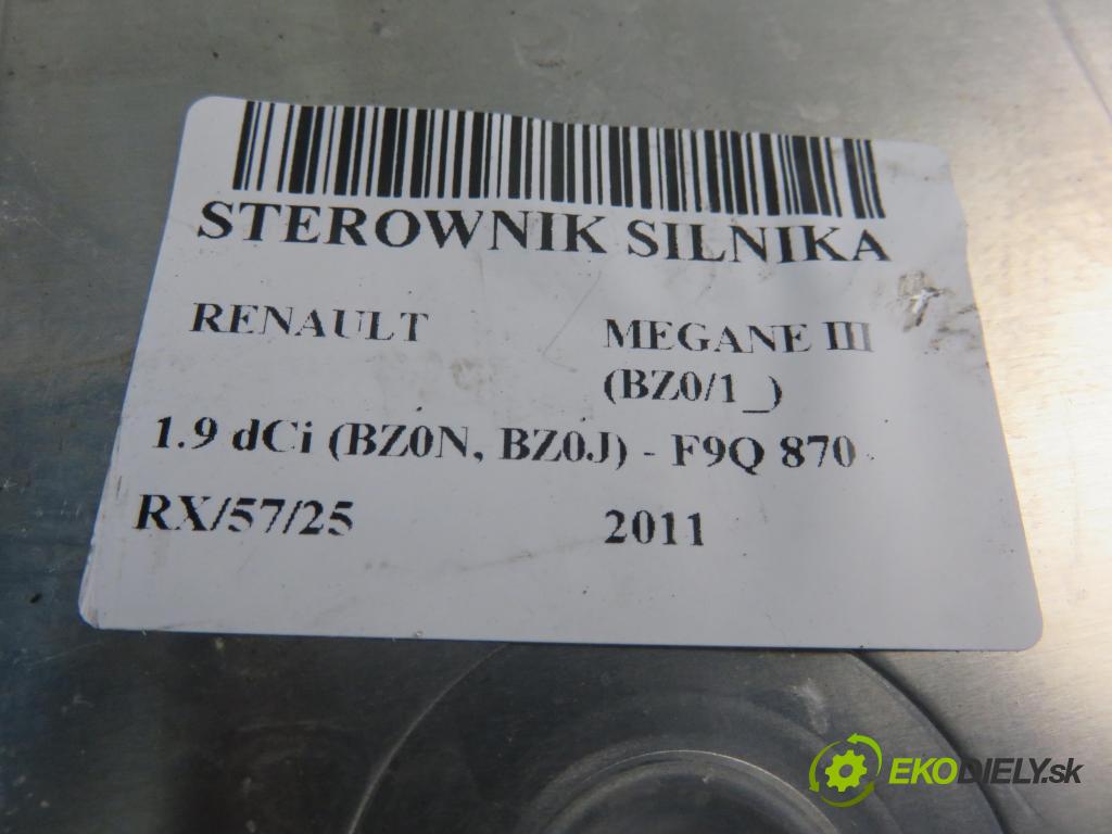 RENAULT MEGANE III liftback (BZ0/1_) HB 2011 96,00 1.9 dCi (BZ0N, BZ0J) - F9Q 870 1870,00 Riadiaca jednotka Motor 0281015798 ; 237100055R ; 237100870R