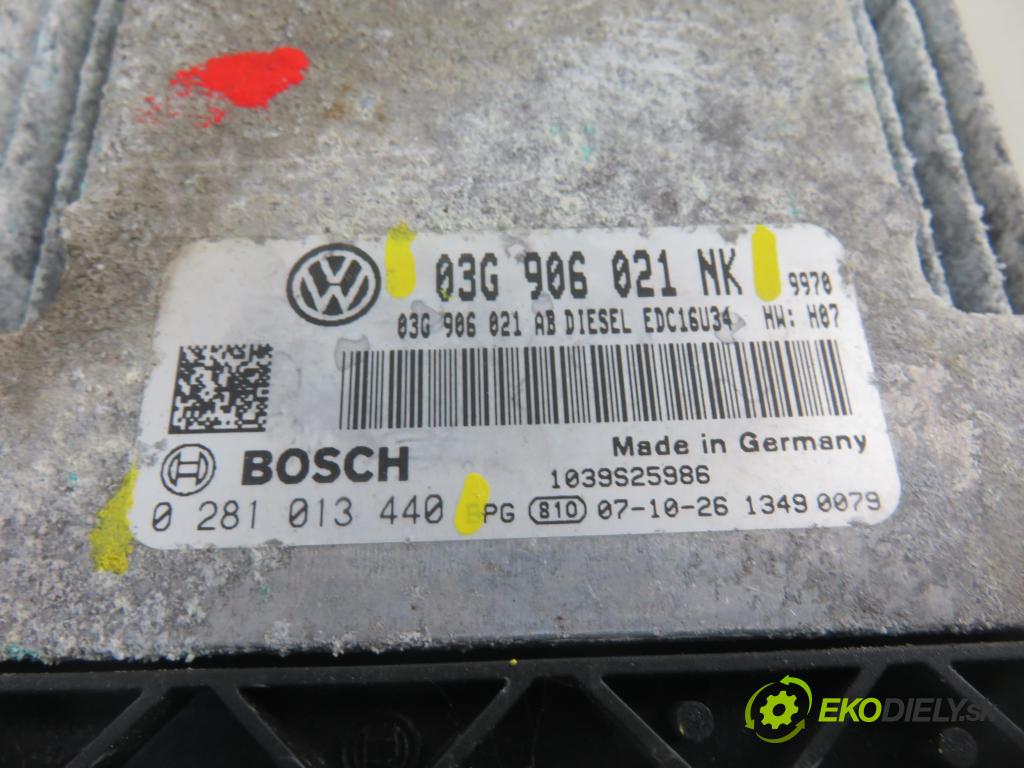 VW PASSAT B6 Variant (3C5) KOMBI 2008 103,00 2.0 TDI PD 8V 140 - BMP 1968,00 Riadiaca jednotka Motor 03G906021NK ; 0281013440