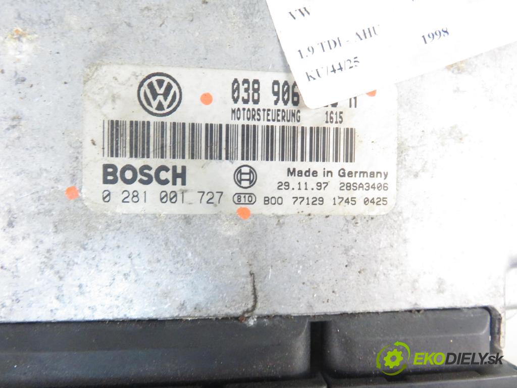 VW PASSAT B5 Variant (3B5) KOMBI 1998 66,00 1.9 TDI 90 - AHU 1896,00 Riadiaca jednotka Motor 0281001727 ; 038906018N