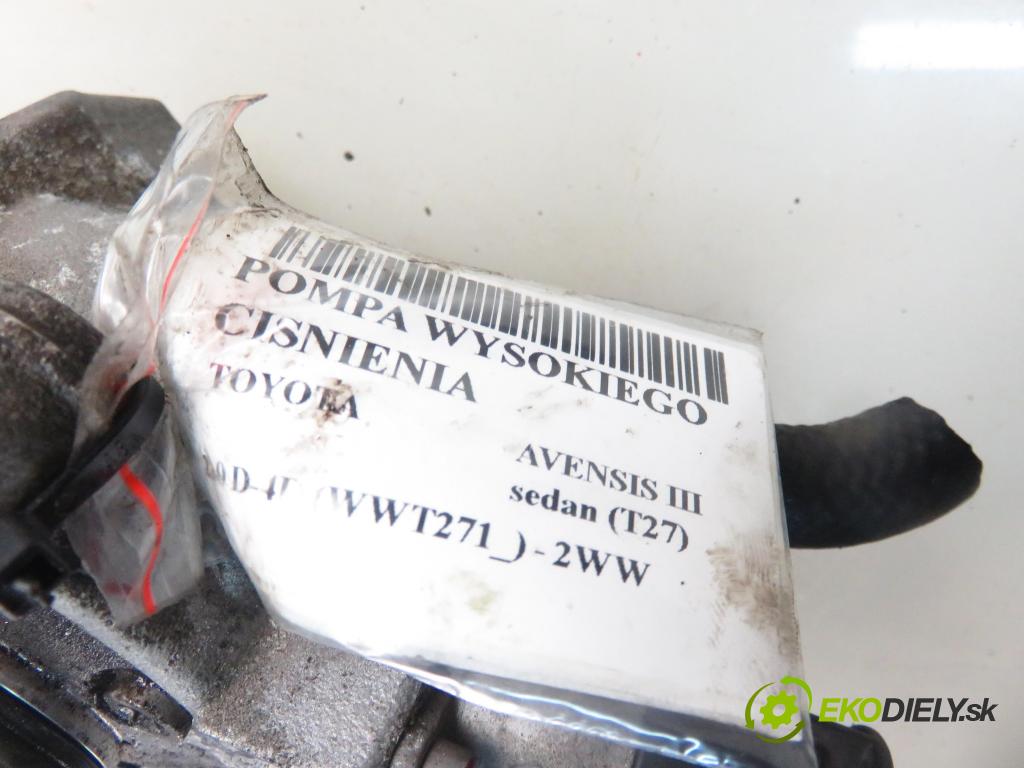 TOYOTA AVENSIS sedan (_T27_) SEDAN 2016 105,00 2.0 D-4D (WWT271_) - 2WW 1995,00 Pumpa vstrekovacia 3465678 ; 0445010756 (Vstrekovacie čerpadlo)