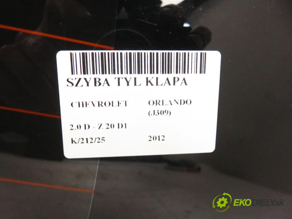 CHEVROLET ORLANDO (J309) MINIVAN 2012 120,00 2.0 D VCDi 163 - Z 20 D1 (LNP) 1998,00 okno ZADNÍ: kapota