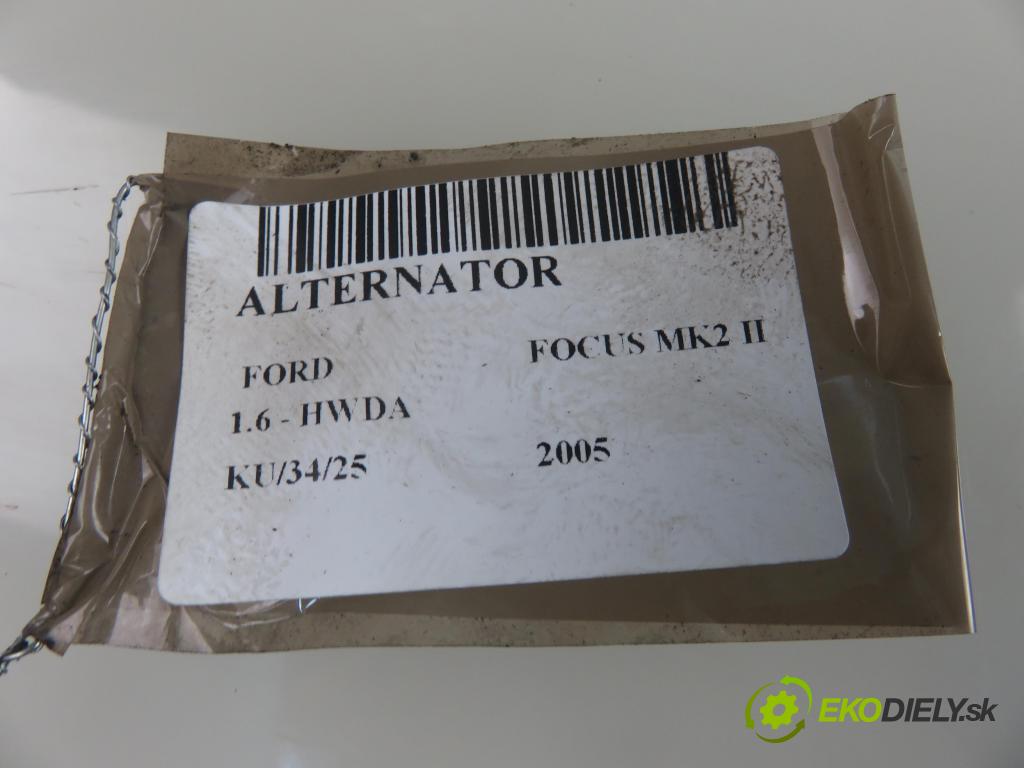 FORD FOCUS II (DA_, HCP) HB 2005 74,00 1.6 - HWDA 1596,00 Alternátor 3N1110300AD ; MS1022118353 (Alternátor)