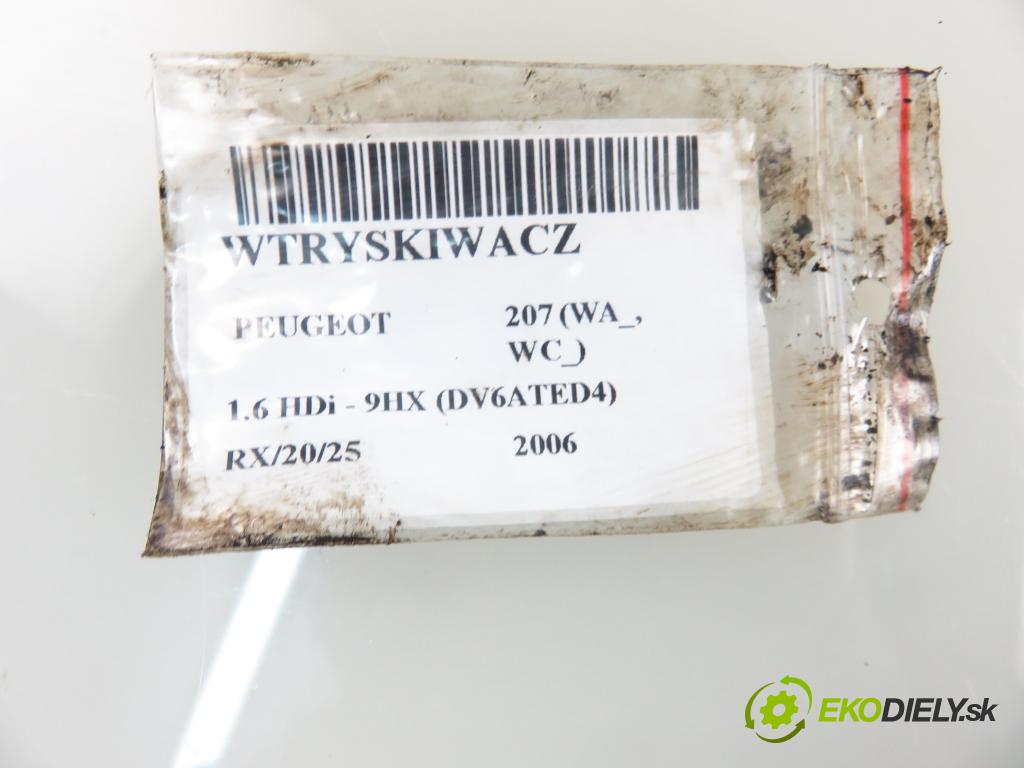 PEUGEOT 207 (WA_, WC_) HB 2006 66,00 1.6 HDi - 9HX (DV6ATED4) 1560,00 vstrekovač 0445110239 (Vstrekovač paliva)