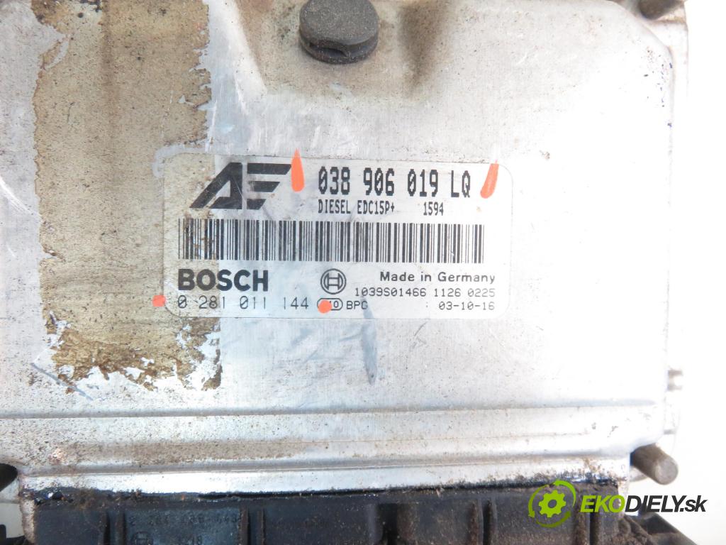 SEAT ALHAMBRA (7V8, 7V9) MINIVAN 2003 85,00 1.9 TDI PD 115 - AUY 1896,00 Riadiaca jednotka Motor 038906019LQ ; 0281011144