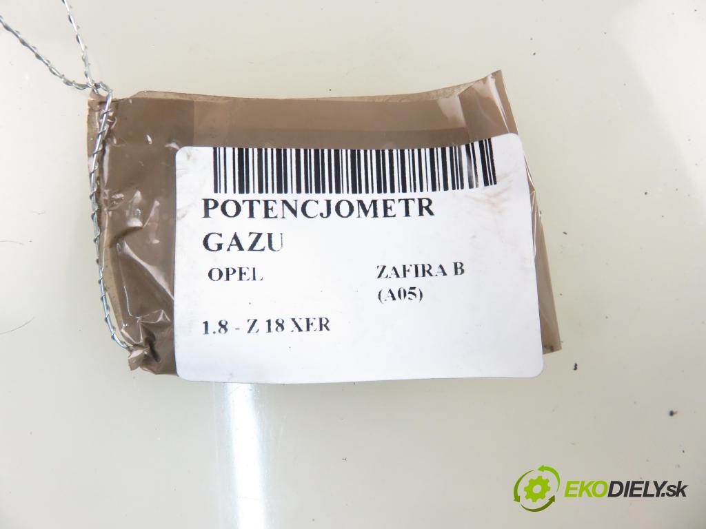 OPEL ZAFIRA B (A05) MINIVAN 2008 103,00 1.8 - Z 18 XER 1796,00 Potenciometer plynu 9202341BT ; 6PV00811400 (Pedál)