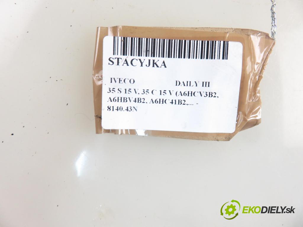IVECO DAILY III skrzynia FURGON 2004 107,00 2.8 HPT 146 35 S 15 V, 35 C 15 V - 8140.43N 2798,00 spinačka  (Spínacia skrinka a kľúč)