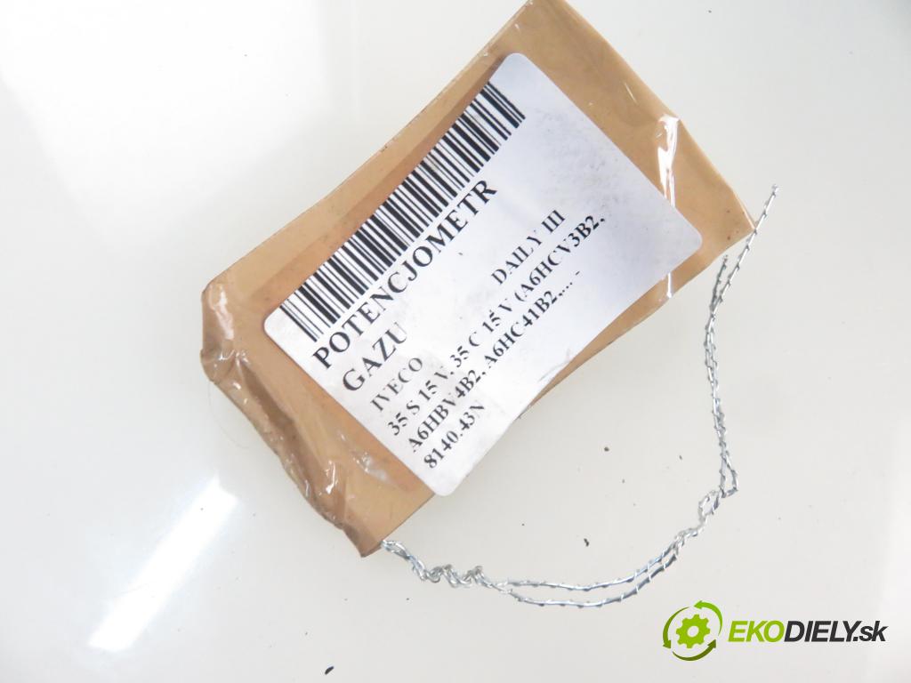 IVECO DAILY III skrzynia FURGON 2004 107,00 2.8 HPT 146 35 S 15 V, 35 C 15 V - 8140.43N 2798,00 Potenciometer plynu 0281002632 ; 504061734 (Pedál)