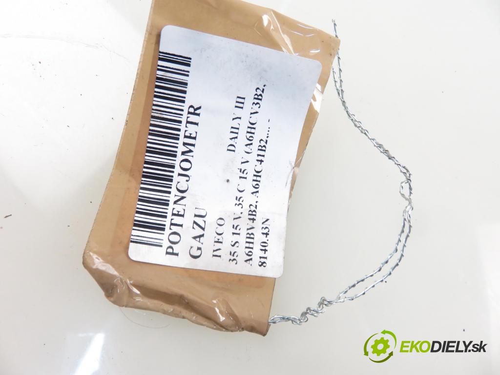 IVECO DAILY III skrzynia FURGON 2004 107,00 2.8 HPT 146 35 S 15 V, 35 C 15 V - 8140.43N 2798,00 Potenciometer plynu 0281002632 ; 504061734 (Pedál)