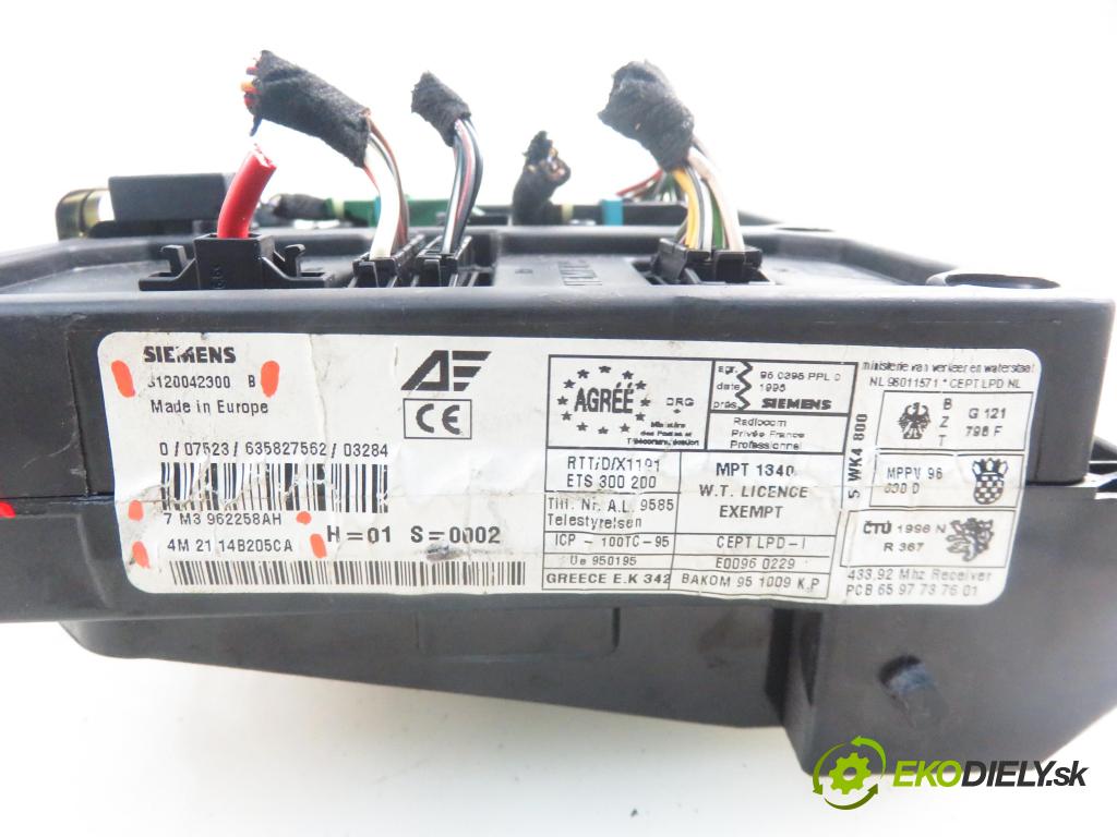 SEAT ALHAMBRA (7V8, 7V9) MINIVAN 2003 85,00 1.9 TDI PD 115 - AUY 1896,00 MODUL BSI 7M3962258AH ; 4M2114B205CA ; S120042300B