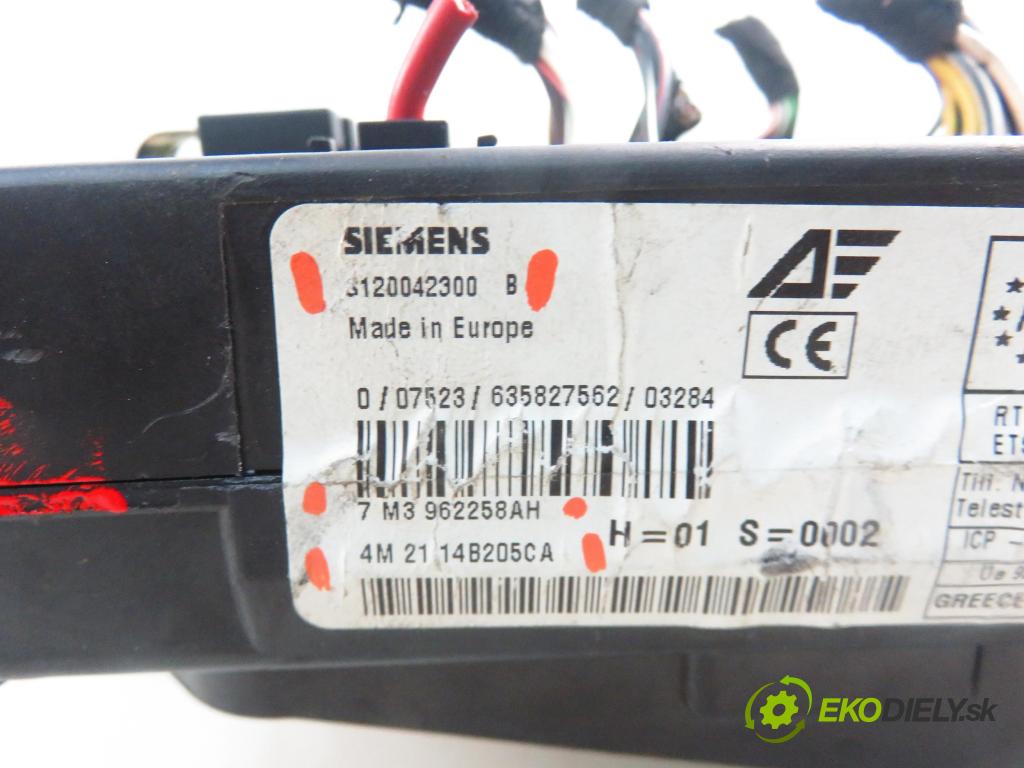 SEAT ALHAMBRA (7V8, 7V9) MINIVAN 2003 85,00 1.9 TDI PD 115 - AUY 1896,00 MODUL BSI 7M3962258AH ; 4M2114B205CA ; S120042300B