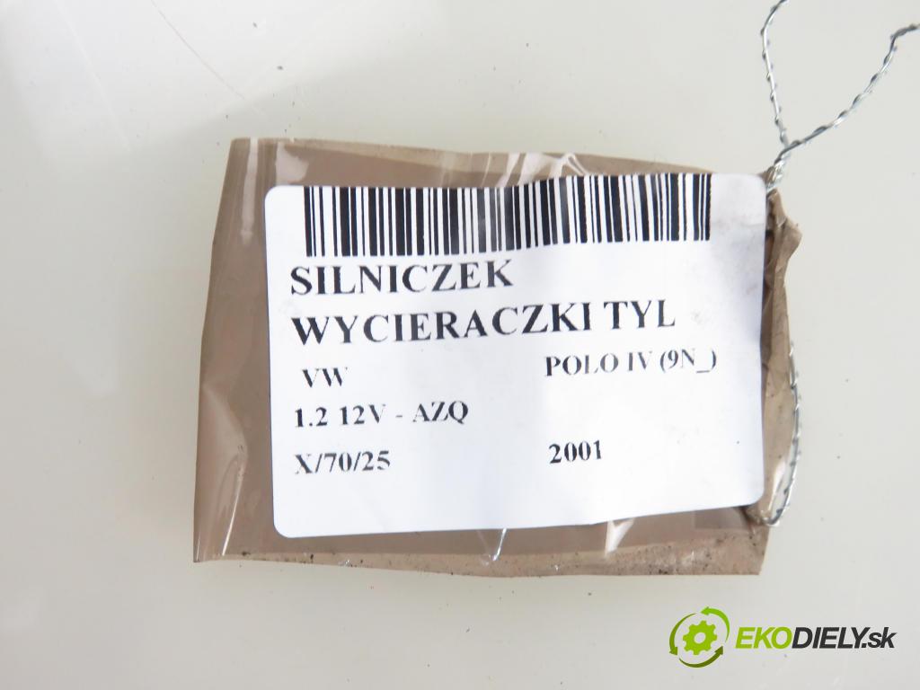 VW POLO (9N_) HB 2001 47,00 1.2 12V 64 - AZQ 1198,00 motorek stěrače ZADNÍ: 6Q6955711 ; 404726