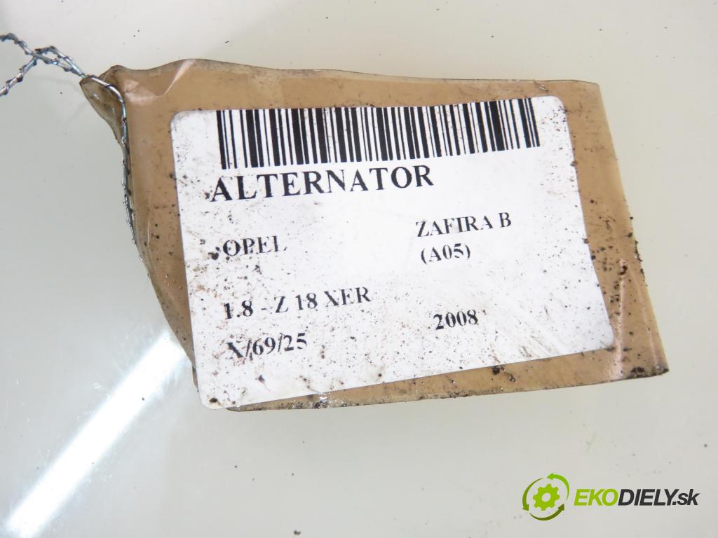 OPEL ZAFIRA B (A05) MINIVAN 2008 103,00 1.8 - Z 18 XER 1796,00 Alternátor 0124425050 ; 13229985 (Alternátor)