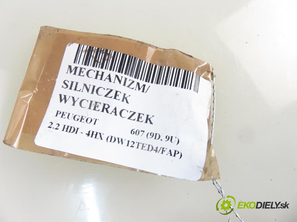 PEUGEOT 607 (9D, 9U) SEDAN 2000 98,00 2.2 HDI - 4HX (DW12TED4/FAP) 2179,00 motorek stěračů PŘEDNÍ: