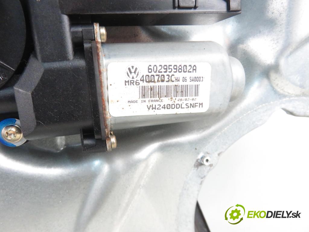 VW POLO (9N_) HB 2001 47,00 1.2 12V 64 - AZQ 1198,00 mechanismus oken 6Q3837401H ; 6Q2959802A