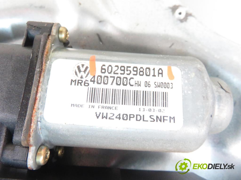 VW POLO (9N_) HB 2001 47,00 1.2 12V 64 - AZQ 1198,00 mechanismus oken PPE 6Q3837402H ; 3B1837016BQ ; 6Q2959801A