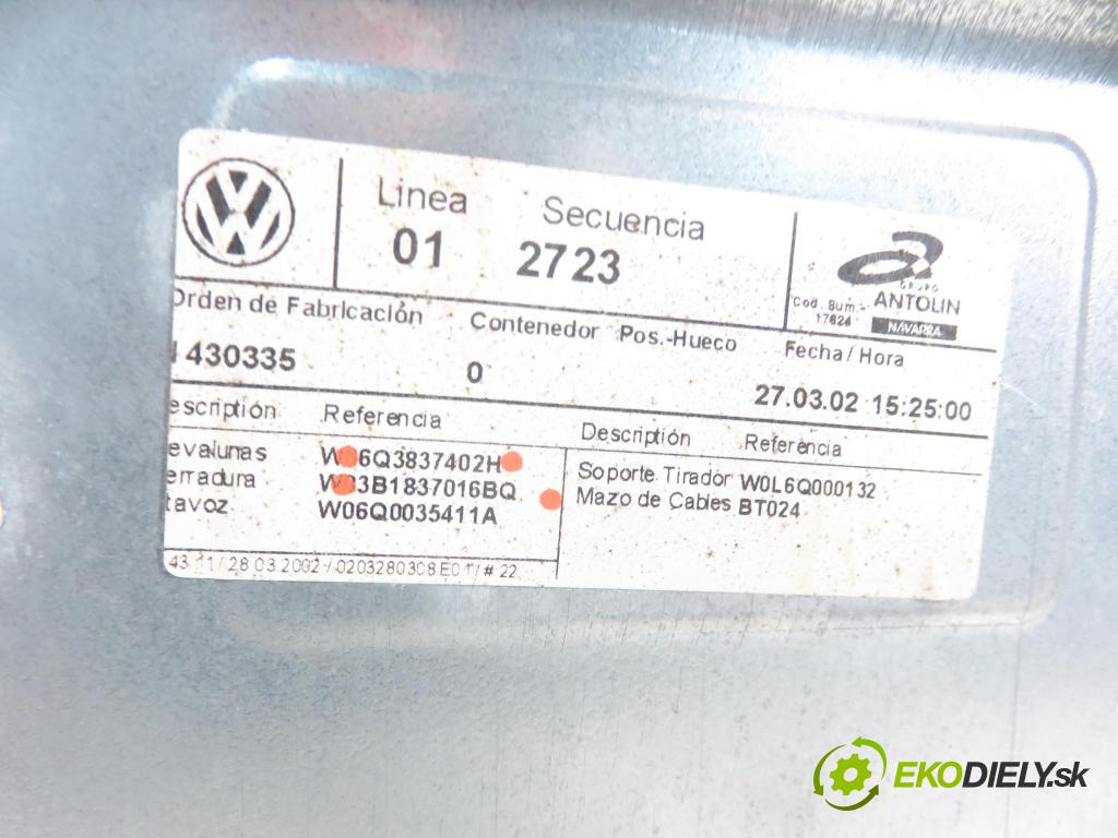 VW POLO (9N_) HB 2001 47,00 1.2 12V 64 - AZQ 1198,00 mechanismus oken PPE 6Q3837402H ; 3B1837016BQ ; 6Q2959801A