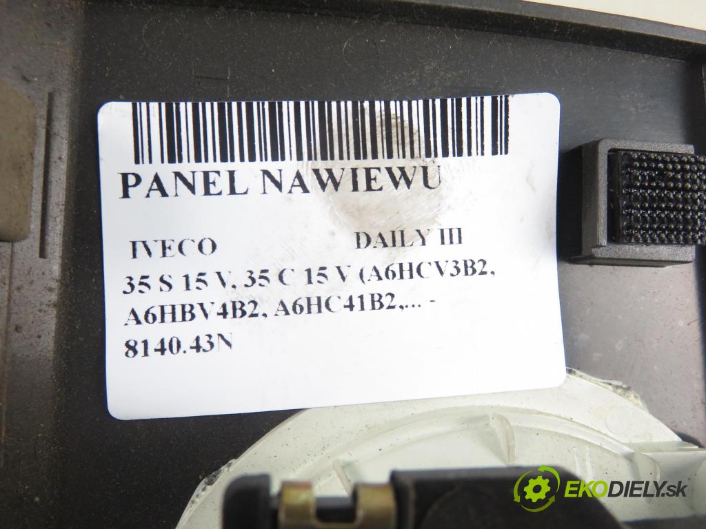 IVECO DAILY III skrzynia FURGON 2004 107,00 2.8 HPT 146 35 S 15 V, 35 C 15 V - 8140.43N 2798,00 Panel kúrenia 123842800