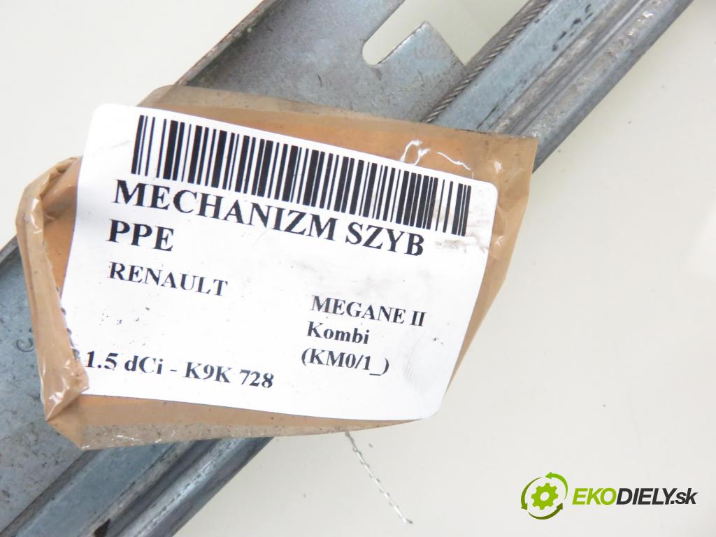 RENAULT MEGANE II Kombi (KM0/1_) KOMBI 2004 0,00 1.5 dCi - K9K 728 1461,00 mechanismus oken PPE 128000472