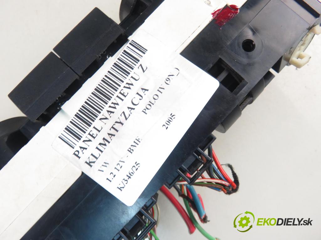 VW POLO (9N_) HB 2005 47,00 1.2 12V - BME 1198,00 Panel kúrenia KLIMATIZACE: 6Q0820045G