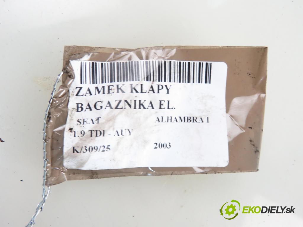 SEAT ALHAMBRA (7V8, 7V9) MINIVAN 2003 85,00 1.9 TDI PD 115 - AUY 1896,00 zámok dveří kufr EL.