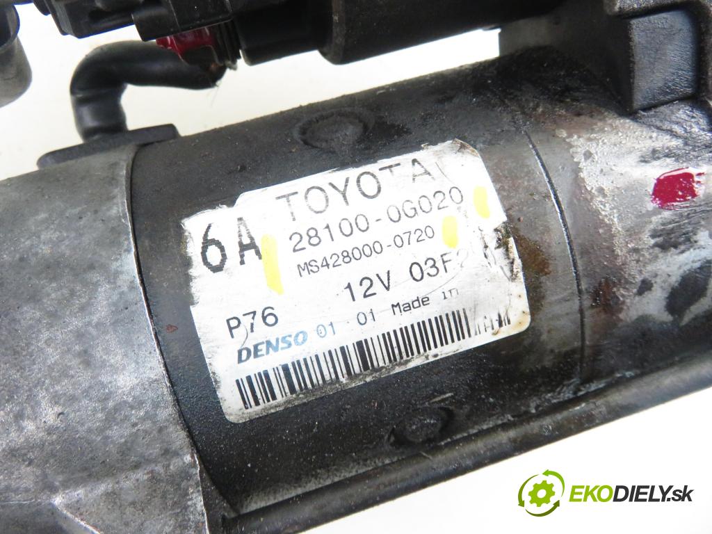 TOYOTA AVENSIS Kombi (_T25_) HB 2004 85,00 2.0 D-4D 116 - 1CD-FTV 1995,00 Štartér 281000G020 ; MS4280000720 (Štartér)