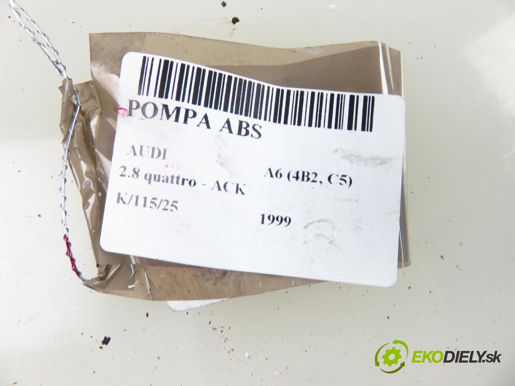 AUDI A6 (4B2, C5) SEDAN 1999 142,00 2.8 quattro - ACK 2771,00 Pumpa ABS 0273004284 ; 8E0614111A ; 0265220408 (Pumpa ABS)