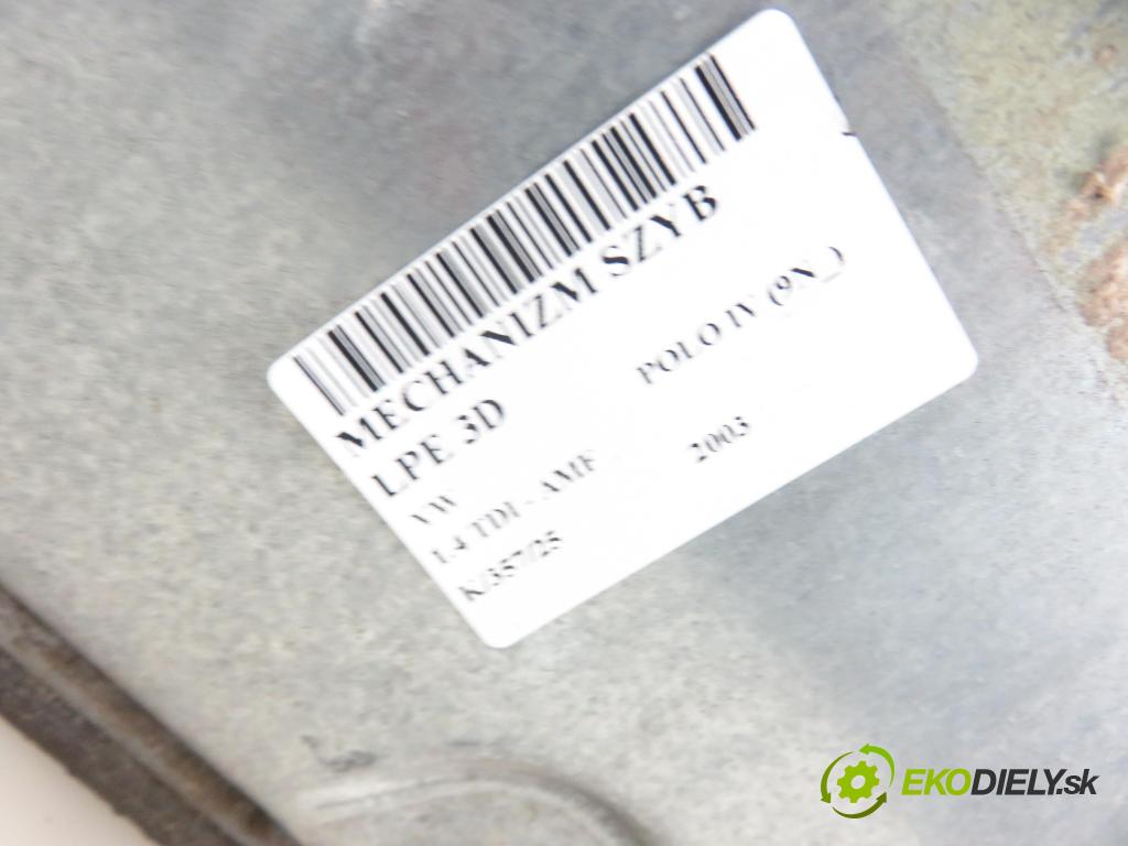 VW POLO (9N_) HB 2003 55,00 1.4 TDI PD 75 - AMF 1422,00 mechanismus oken 3D 6Q2959802A