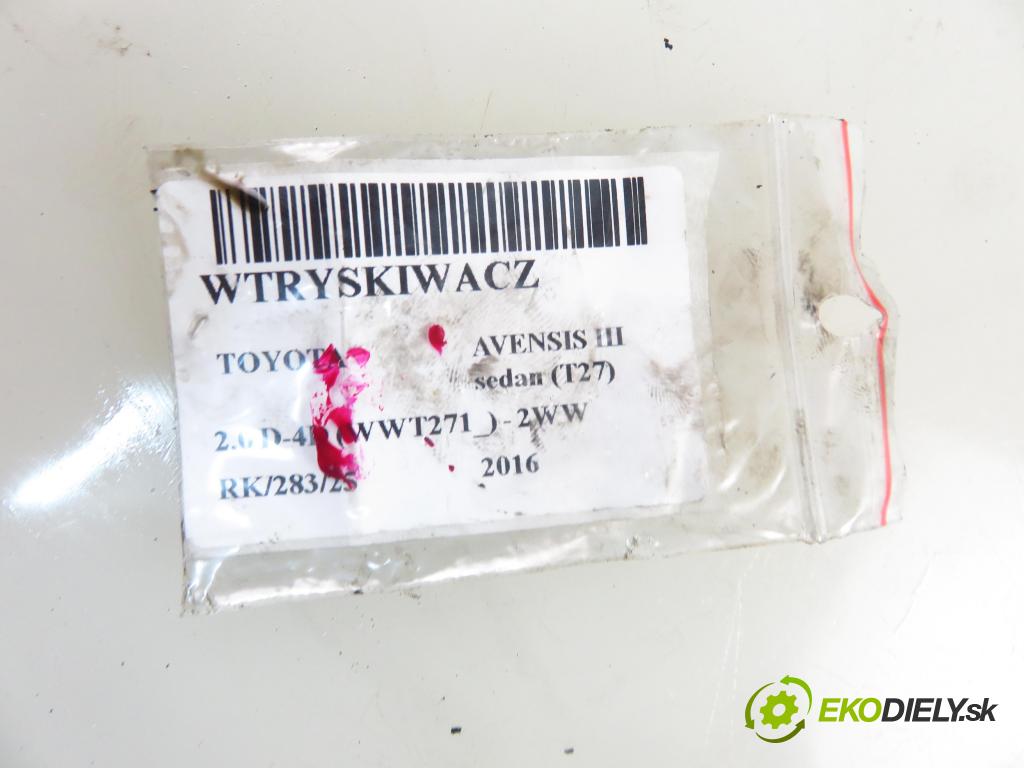 TOYOTA AVENSIS sedan (_T27_) SEDAN 2016 105,00 2.0 D-4D (WWT271_) - 2WW 1995,00 vstrekovač 0445110613 ; 8514146 (Vstrekovač paliva)