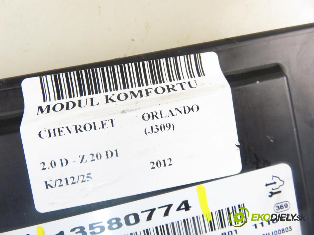 CHEVROLET ORLANDO (J309) MINIVAN 2012 120,00 2.0 D VCDi 163 - Z 20 D1 (LNP) 1998,00 MODUL komfortu 13580774 ; F00HJ00803