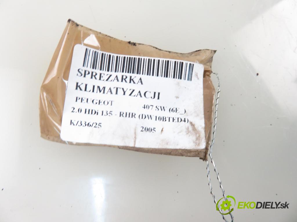 PEUGEOT 407 SW (6E_) KOMBI 2005 100,00 2.0 HDi 135 - RHR 1997,00 KOMPRESOR: klimatizácie  (Kompresor klimatizácie)