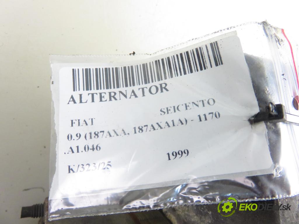 FIAT SEICENTO / 600 (187_) HB 1999 29,00 0.9 39 - 1170 A1.046 899,00 Alternátor  (Alternátor)