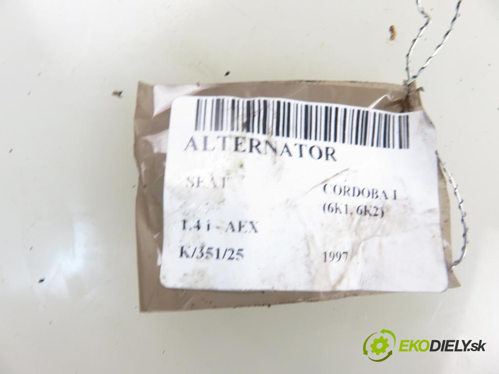 SEAT CORDOBA (6K1, 6K2) SEDAN 1997 44,00 1.4 i - AEX 1391,00 Alternátor  (Alternátor)