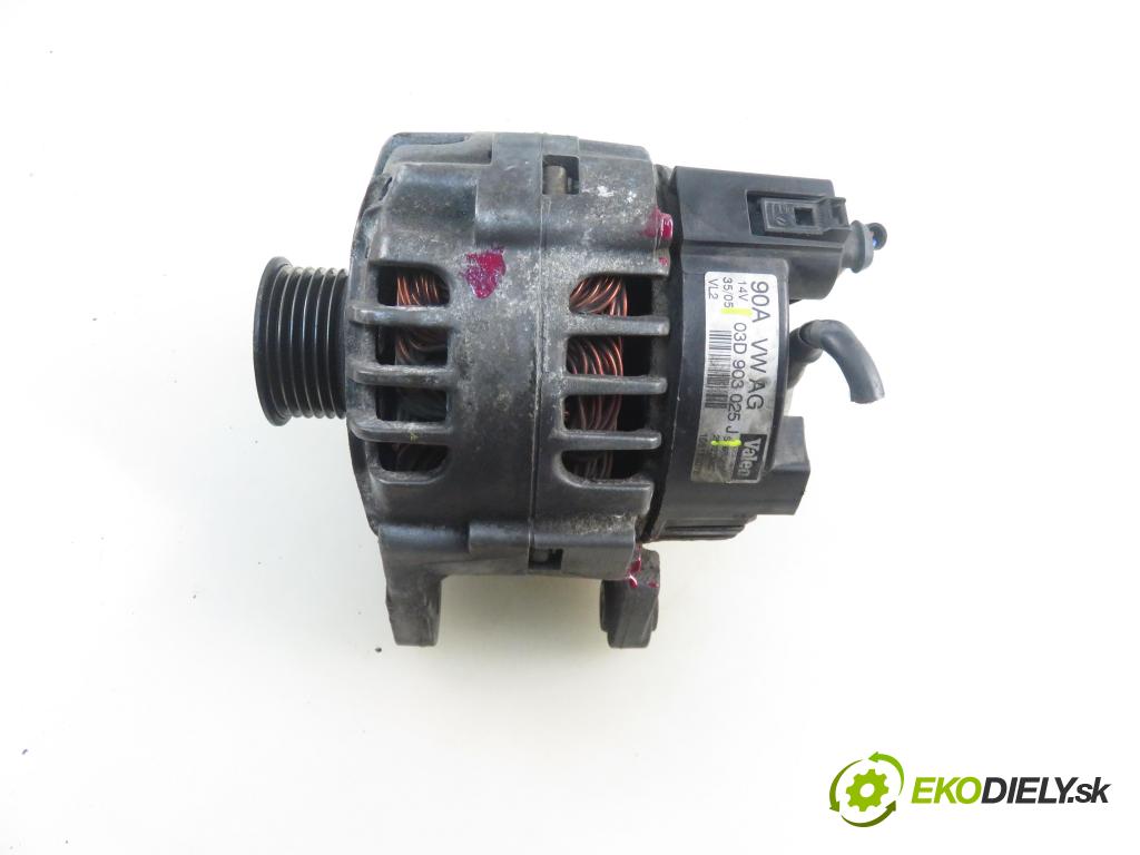 VW POLO (9N_) HB 2005 47,00 1.2 12V - BME 1198,00 Alternátor 03D903025J (Alternátor)