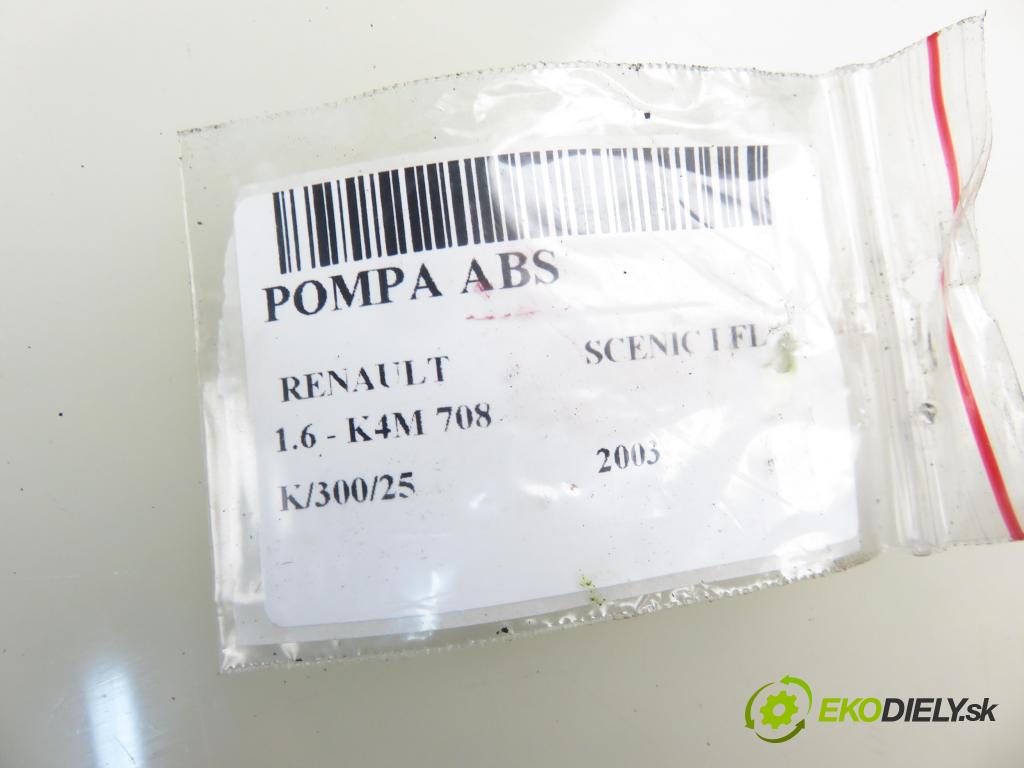 RENAULT SCENIC I (JA0/1_) MINIVAN 2003 0,00 1.6 - K4M 708 1598,00 pumpa ABS 0273004395 ; 7700432643 (Pumpy brzdové)