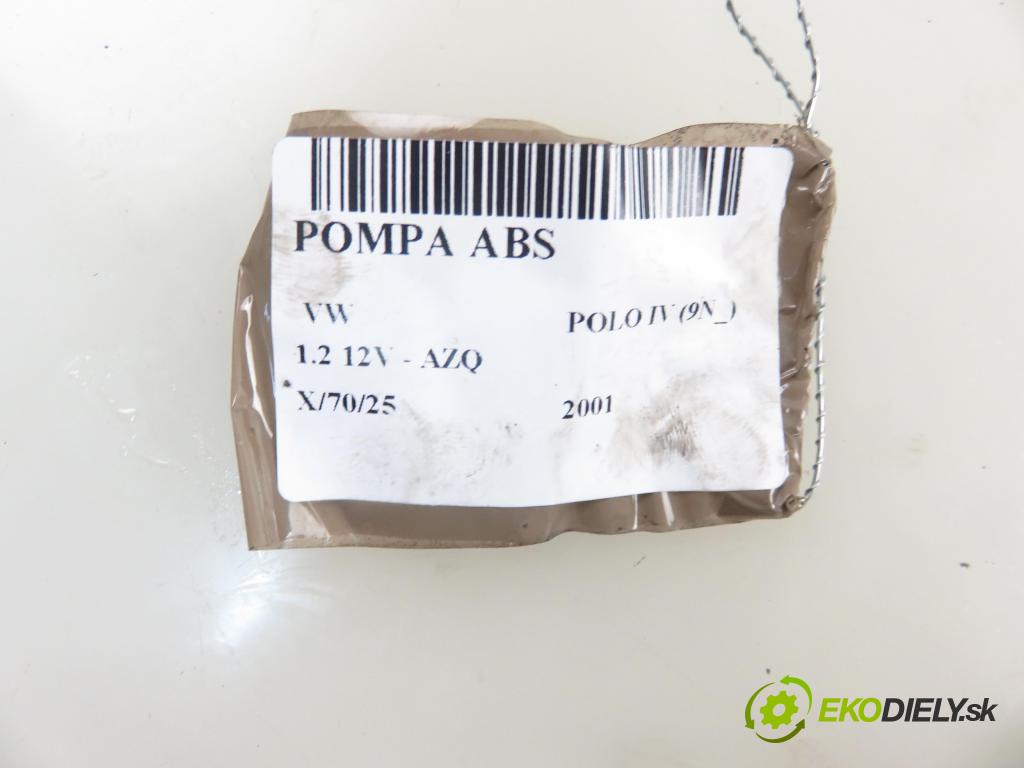 VW POLO (9N_) HB 2001 47,00 1.2 12V 64 - AZQ 1198,00 pumpa ABS 6Q0614517E ; 0265950073 ; 0265225160 (Pumpy brzdové)