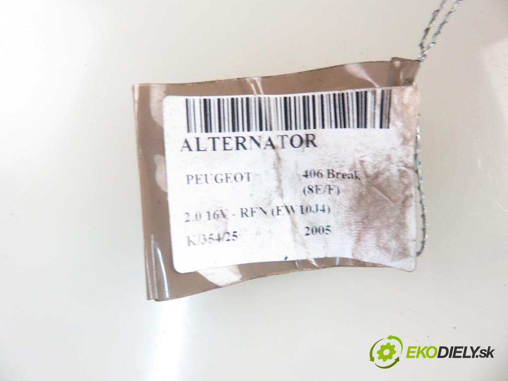 PEUGEOT 406 Break (8E/F) KOMBI 2005 100,00 2.0 16V 136 - RFN (EW10J4) 1997,00 Alternátor  (Alternátor)