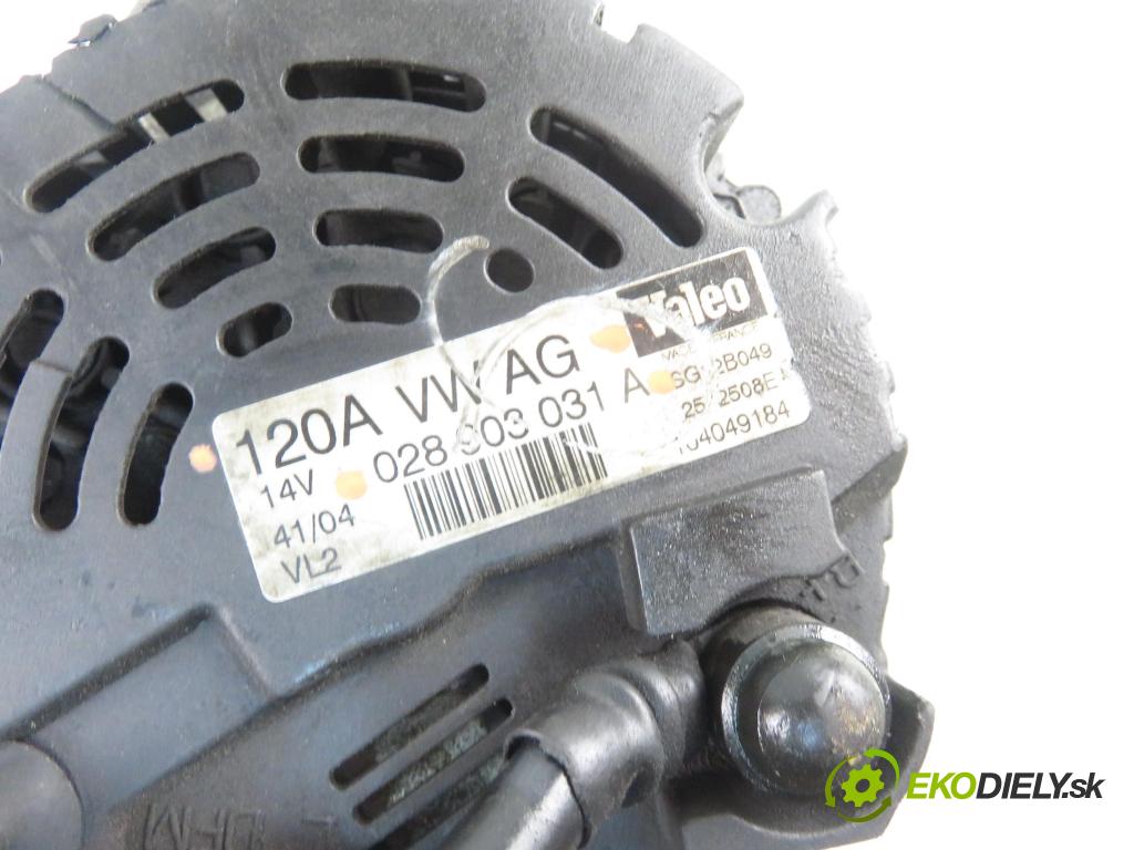 VW POLO Variant (6V5) KOMBI 2000 0,00 1.9 TDI - ALH 1896,00 Alternátor 028903031A (Alternátor)