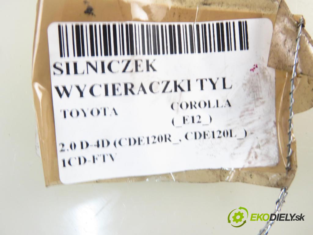 TOYOTA COROLLA (_E12_) HB 2003 66,00 2.0 D-4D 1995,00 motorek stěrače ZADNÍ: 8513002020 ; 1592006212