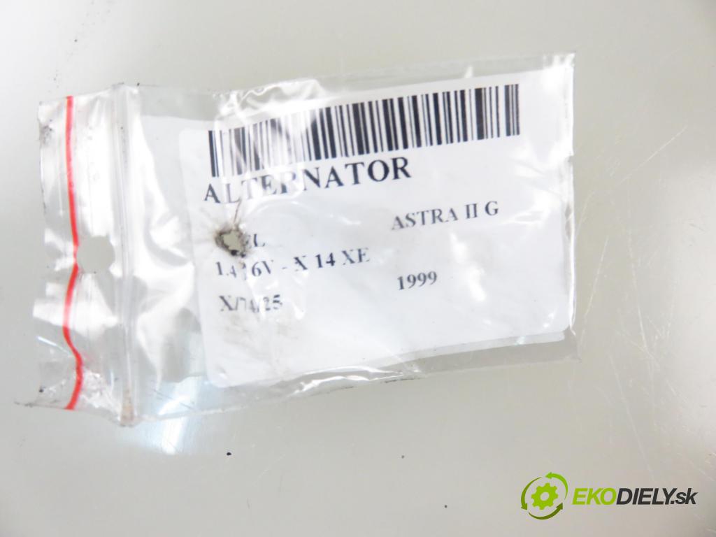 OPEL ASTRA G liftback (T98) HB 1999 66,00 1.4 16V - X 14 XE 1389,00 Alternátor 0124225024 ; 09133600 (Alternátor)