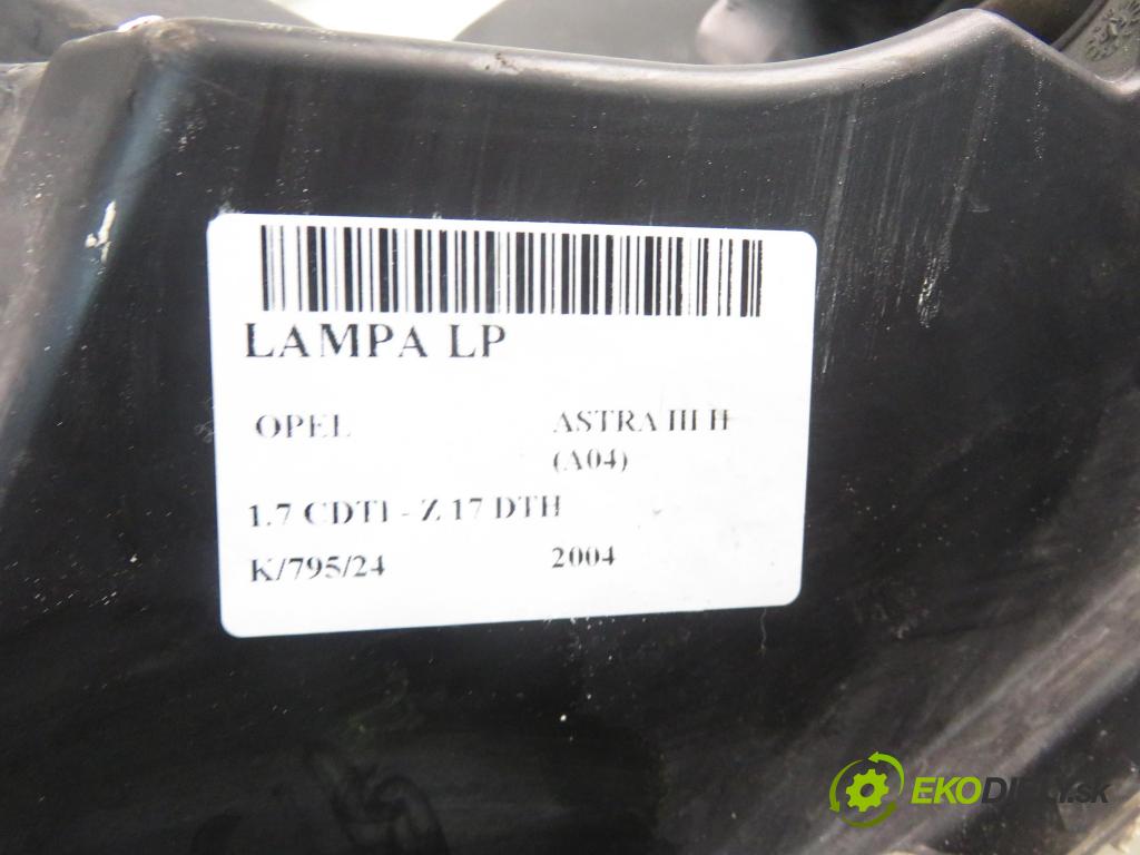 OPEL ASTRA H (A04) HB 2004 74,00 1.7 CDTI 100 - Z 17 DTH 1686,00 světlo LP 1EG27037001